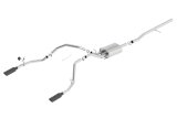 Borla 14 Silv/Sierra 1500 C/B Touring Exh/2.75in in Muffler 2.25inout 4inTIp SS Rear Exit-Blk Chrome thumbnail 4