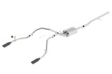 Borla 14 Silv/Sierra 1500 C/B Touring Exh/2.75in in Muffler 2.25inout 4inTIp SS Rear Exit-Blk Chrome thumbnail 5