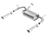 Borla 12-14 Jeep Wrangler JK 2Dr & 4Dr Rear Section ATAK Single Square Rolled Angle-Cut Exit Exhaust thumbnail 1