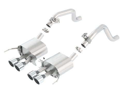 Borla 2014 Chevy Corvette C7 w/ AFM w/o NPP S Type Rear Section Exhaust Quad Rd RL IC Tips thumbnail 5