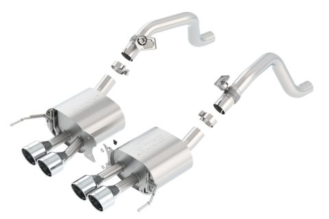 Borla 2014 Chevy Corvette C7 w/ AFM w/o NPP S Type Rear Section Exhaust Quad Rd RL IC Tips thumbnail 6