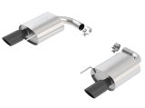 Borla S-Type Rear Section 15-17 Ford Mustang GT 5.0L V8 MT/AT 2.5in pipe 4in tip (Black Chrome) thumbnail 1