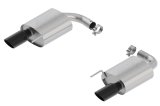Borla Atak S Rear Section 15-17 Ford Mustang GT 5.0L V8 MT/AT 2.5in pipe 4in tip (Black Chrome) thumbnail 1