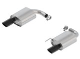 Borla Atak S Rear Section 15-17 Ford Mustang GT 5.0L V8 MT/AT 2.5in pipe 4in tip (Black Chrome) thumbnail 2