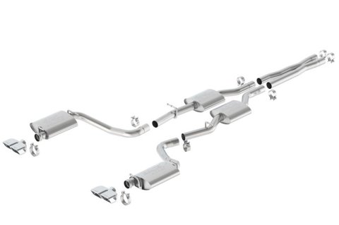Borla 15-16 Dodge Challenger R/T 5.7L Dual Rectangle Angle Cut Dual Split Rear Exit ATAK Exhaust thumbnail 1