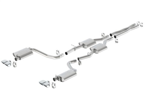 Borla 15-16 Dodge Challenger R/T 5.7L Dual Rectangle Angle Cut Dual Split Rear Exit ATAK Exhaust thumbnail 5