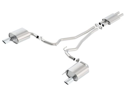 Borla Cat Back 15-17 Ford Mustang 3.7L V6 MT/AT 2.25in Pipe 4in Single Round Rolled Tips