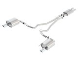 Borla ATAK Cat Back 15 Ford Mustang 3.7L V6 MT/AT 2.25in Pipe 4in Single Round Rolled Tips thumbnail 1