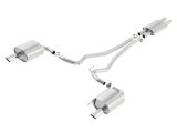 Borla ATAK Cat Back 15 Ford Mustang 3.7L V6 MT/AT 2.25in Pipe 4in Single Round Rolled Tips thumbnail 3