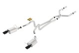 Borla 13-14 Mustang GT/Boss 302 5.0L V8 RWD Single Split Rear Exit ATAK Black Chrome CB Exhaust thumbnail 1