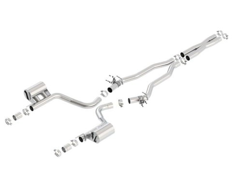 Borla 2015 Dodge Challenger Hellcat 6.2L V8 ATAK Catback Exhaust No Tips Factory Valance thumbnail 1
