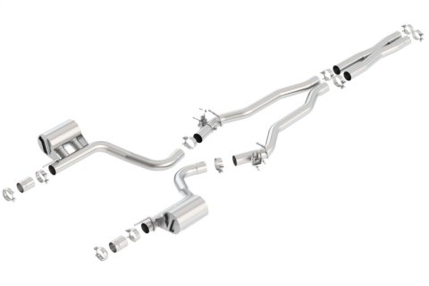 Borla 2015 Dodge Challenger Hellcat 6.2L V8 ATAK Catback Exhaust No Tips Factory Valance thumbnail 5