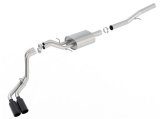 Borla 14 Silv/Sierra 1500 EC Std/CC Short 143.5in WB S-Type Black Tip Dual Rolled Side Exit CB Exht thumbnail 1