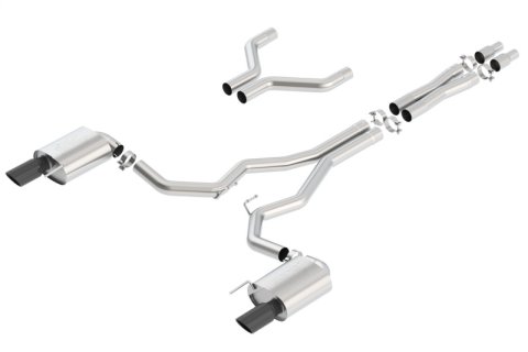 Borla Atak Cat-Back 15-17 Ford Mustang GT 5.0L V8 MT/AT 3in pipe 4in Black Chrome Tips thumbnail 5