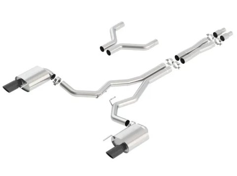 Borla Atak Cat-Back 15-17 Ford Mustang GT 5.0L V8 MT/AT 3in pipe 4in Black Chrome Tips thumbnail 7