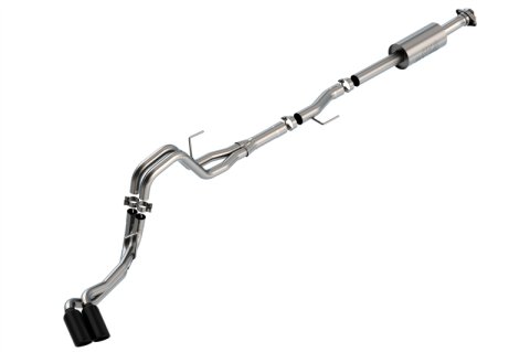 Borla F-150 2021 2.7L/3.5L 4dr CC SB EC STB Lar/KingR/Plnm/LTD 3/2.25 DSE CB S-Type BLK CHR Tips thumbnail 2