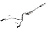 Borla F-150 2021 3.3L CC SB EC STB XL/XLT/Lariat/KR/Plnm/LTD 3/2.25 SRE Cat-Back S-Type BLK CHR Tips thumbnail 2