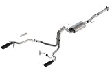 Borla F-150 2021 5.0L 2dr RC SB (122.8 WB) XL/XLT 3/2.25 SRE Cat-Back S-Type Black Chrome Tips thumbnail 1