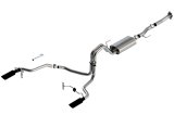 Borla F-150 2021 5.0L 2dr RC SB (122.8 WB) XL/XLT 3/2.25 SRE Cat-Back S-Type Black Chrome Tips thumbnail 2