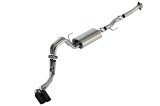 Borla F-150 2021 5.0L 2dr RC SB (122.8 WB) XL/XLT 3/2.25 DSE Cat-Back S-Type Black Chrome Tips thumbnail 1