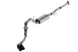 Borla F-150 2021 5.0L 2dr RC SB (122.8 WB) XL/XLT 3/2.25 DSE Cat-Back S-Type Black Chrome Tips thumbnail 2