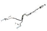 Borla F-150 2021 5.0L 4dr CC SB EC STB Lariat/KR/Platinum/LTD 3/2.25 SRE Cat-Back S-Type CHR Tips thumbnail 2