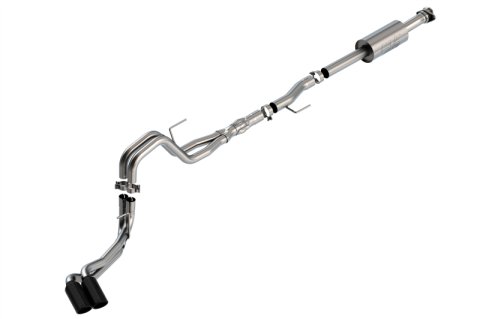 Borla F-150 2021 5.0L 4dr CC SB EC STB Lariat/KR/Platnm/LTD 3/2.25 DSE Cat-Back ATAK Black CHR Tips thumbnail 1