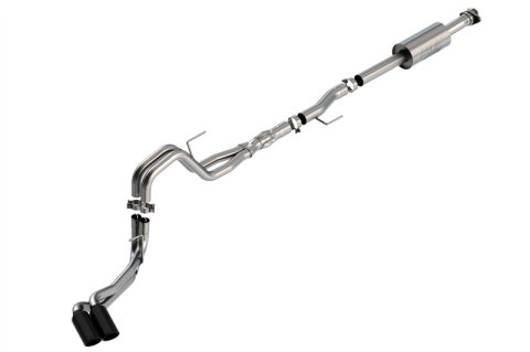 Borla F-150 2021 5.0L 4dr CC SB EC STB Lariat/KR/Platnm/LTD 3/2.25 DSE Cat-Back ATAK Black CHR Tips thumbnail 2