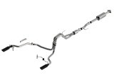 Borla F-150 2021 5.0L 4dr CC SB EC STB Lariat/KR/Pltnm/LTD 3/2.25 SRE Cat-Back S-Type Black CHR Tips thumbnail 1