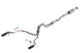 Borla F-150 2021 5.0L 4dr CC SB EC STB Lariat/KR/Pltnm/LTD 3/2.25 SRE Cat-Back S-Type Black CHR Tips thumbnail 2