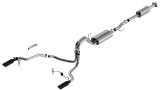 Borla F-150 2021 5.0L 4dr CC SB EC STB Lariat/KR/Pltm/LTD 3/2.25 SRE Cat-Back Touring Black CHR Tips thumbnail 1