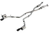 Borla 2021+ Dodge Durango SRT Hellcat 6.2L V8 AWD S-Type Cat-Back Exhaust System - Black Chrome Tips thumbnail 2