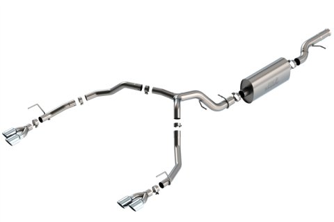 Borla 21-22 Chevrolet Tahoe 6.2L V8 2/4WD 4DR Brushed T-304 Stainless Steel Touring Cat-Back Exhaust thumbnail 1