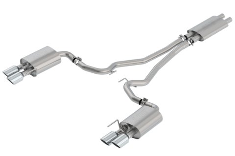 Borla 2018-2022 Ford Mustang GT Cat-Back Exhaust System Touring- Rolled Polished Tips thumbnail 1