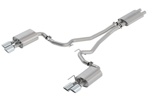 Borla 2018-2022 Ford Mustang GT Cat-Back Exhaust System Touring- Rolled Polished Tips thumbnail 2