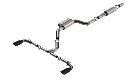 Borla 22-23 Volkswagen Golf GTI 2.0L AT/MT 3inch S-Type Cat-Back Exhaust - 4in Black Chrome Tips thumbnail 1