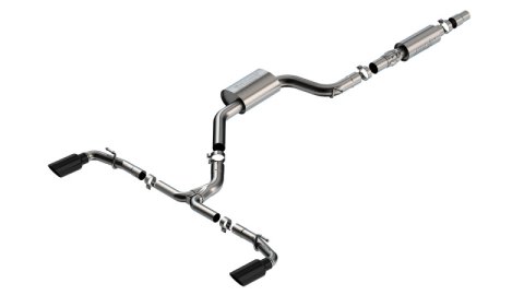 Borla 22-23 Volkswagen Golf GTI 2.0L AT/MT 3inch S-Type Cat-Back Exhaust - 4in Black Chrome Tips thumbnail 2