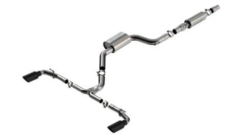 Borla 22-23 Volkswagen Golf GTI 2.0L AT/MT 3inch S-Type Cat-Back Exhaust - 4in Black Chrome Tips thumbnail 8