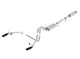 Borla 11-14 Ford F-150 5.0L Stainless Steel S-Type Catback Exhaust - 4in Tips Single Split Rear Exit thumbnail 2
