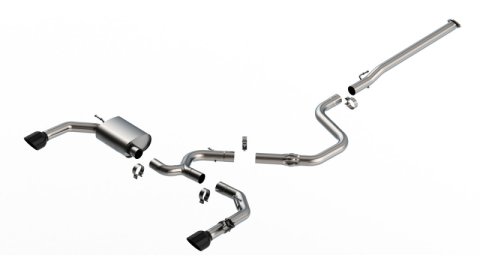 Borla 22-23 Hyundai Elantra N 2.0L 4 CYL. Turbo AT/MT ATAK Catback Exhaust Black Chrome thumbnail 1