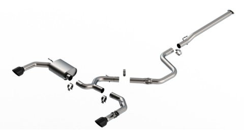 Borla 22-23 Hyundai Elantra N 2.0L 4 CYL. Turbo AT/MT ATAK Catback Exhaust Black Chrome thumbnail 2