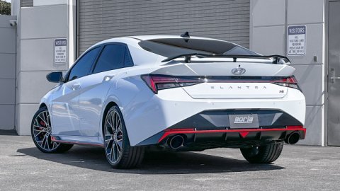 Borla 22-23 Hyundai Elantra N 2.0L 4 CYL. Turbo AT/MT ATAK Catback Exhaust Black Chrome thumbnail 3