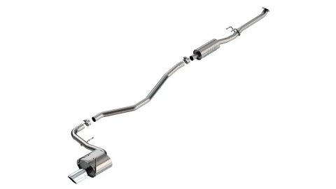 Borla 22-24 Honda Civic Sport 2.25in S-Type Cat Back 4in Tip - Bright Chrome thumbnail 2