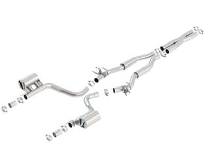 Borla 2015 Dodge Challenger Hellcat 6.2L V8 S-TYPE Catback Exhaust No Tips Factory Valance thumbnail 2
