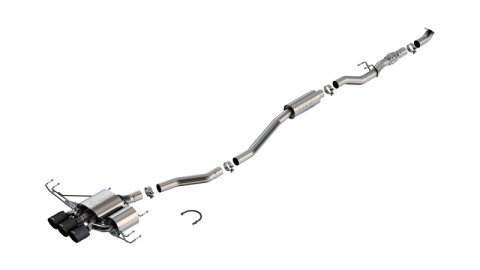 Borla 2023 Honda Civic Type R MT ATAK Catback Exhaust w/ 4in Black Anodized Carbon Fiber Tips thumbnail 2