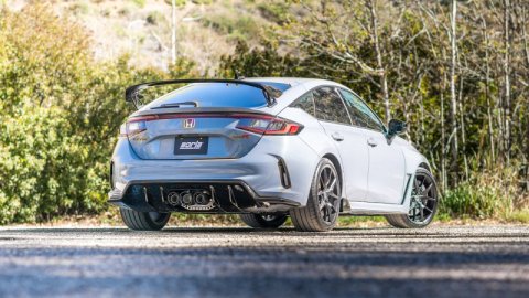 Borla 2023 Honda Civic Type R MT ATAK Catback Exhaust w/ 4in Black Anodized Carbon Fiber Tips thumbnail 5