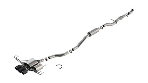 Borla 2023 Honda Civic Type R MT ATAK Catback Exhaust w/ 4in Black Anodized Carbon Fiber Tips thumbnail 6