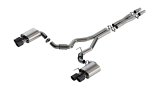 Borla 2024 Ford Mustang GT 5.0L V8 3 in ATAK Catback Non-Active Exhaust- Carbon Fiber Quad Tip thumbnail 4