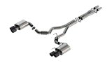 Borla 2024 Ford Mustang GT 5.0L V8 3 in ATAK Catback Non-Active Exhaust- Carbon Fiber Quad Tip thumbnail 5