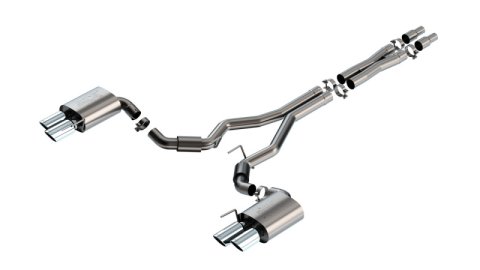 Borla 2024 Ford Mustang GT 5.0L V8 3 in ATAK Catback Non-Active Exhaust- Chrome Quad Tip thumbnail 1